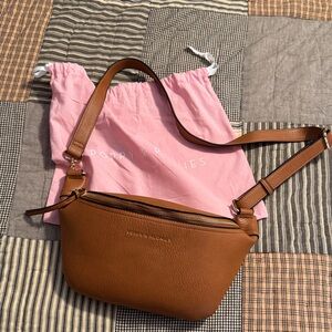Poppy & Peonies Brown Crossbody Bag